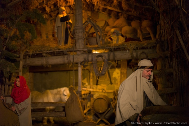 Real Human Nativity Scene in Linyola, Spain. Photo © Robert Caplin